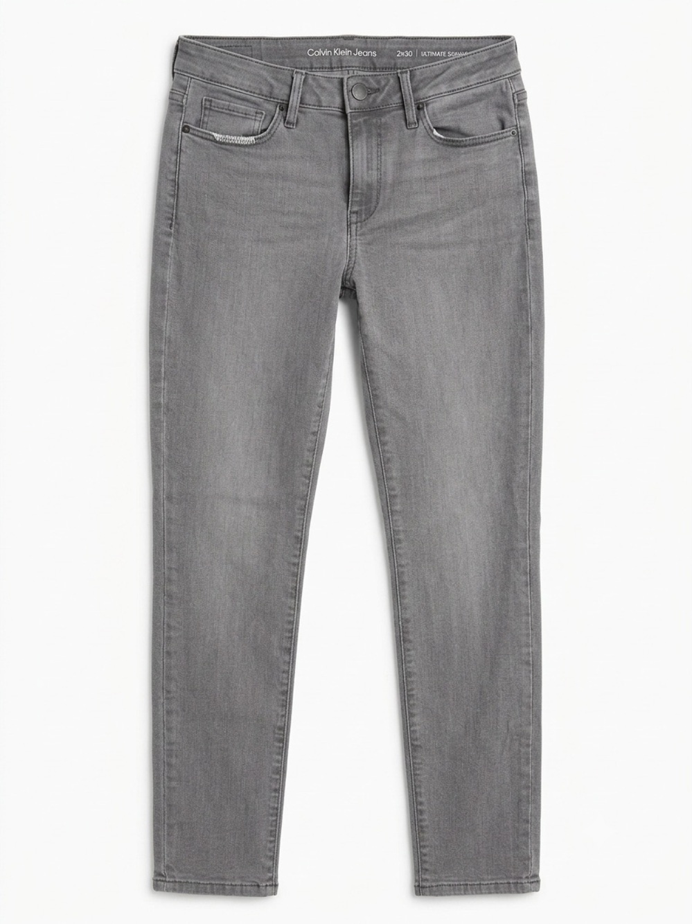 Calvin Klein Jeans Ultimate Skinny Jeans Concrete Gray Denim Size 6 x 30